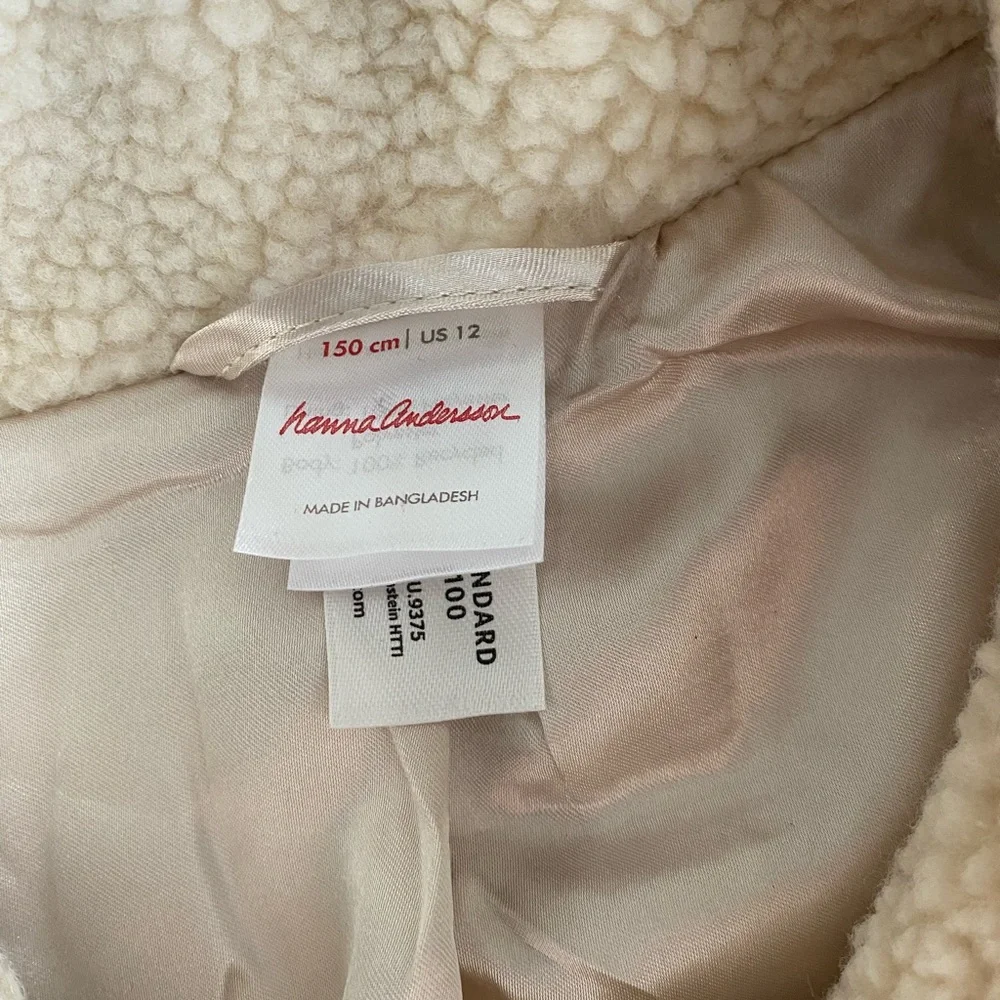 Hanna Andersson Cream Sherpa Coat